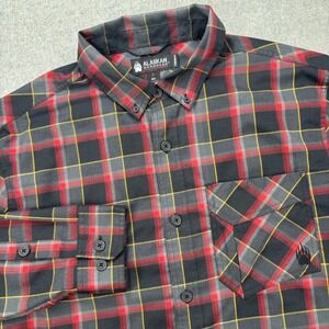 Alaskan Hardgear Midnight Sun Shirt Mens XL Black Plaid Wool Performance Blend